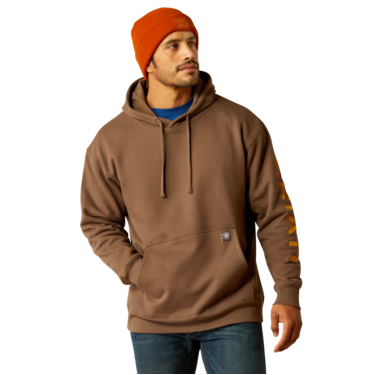 Ariat Men's Rebar Graphic Hoodie - Chocolate Chip/Coffee Bean