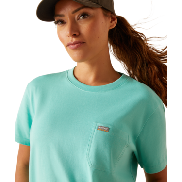 Ariat Women's Rebar Cotton Strong T-Shirt - Pool