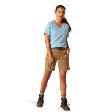 Ariat Women's Rebar Cotton Strong V-Neck Tank - Norse Blue Heather