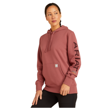 Ariat Women's Rebar Graphic Hoodie - Roan Rouge/ Catawba Grape