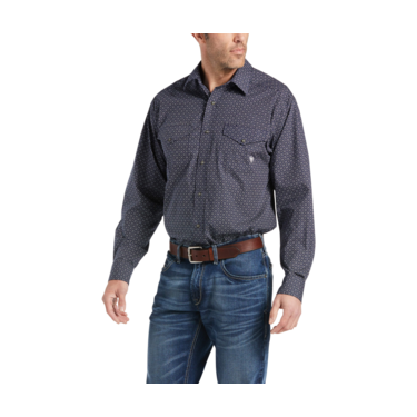 Ariat Men's Boyd Classic Snap LS Shirt - Maritime Blue