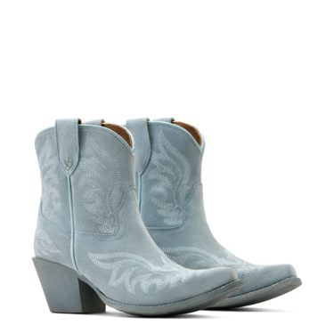 Ariat Women's Chandler Western Boots - Baby Blue Jean Suede