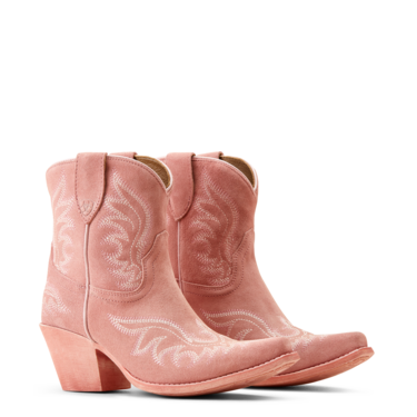 Ariat Women's Chandler Western Boots - Carnation Pink Suede