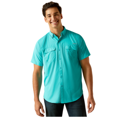 Ariat Men's VentTEK Outbound Fitted Shirt - Drift Turquoise