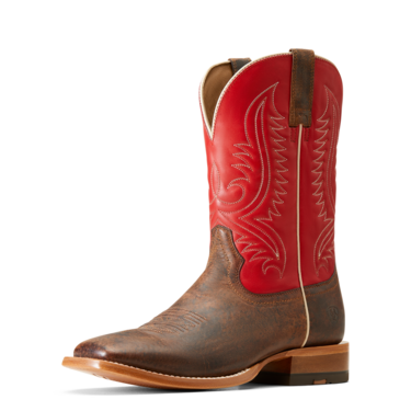 **Ariat Men's Circuit Paxton Western Boots - Chestnut Brown/Red