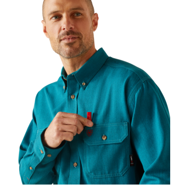 Ariat Men's FR Air Inherent Work Shirt - Aqua