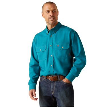 Ariat Men's FR Air Inherent Work Shirt - Aqua
