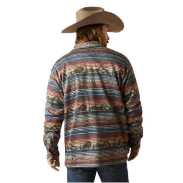 Ariat Men's Caldwell Printed Shirt Jacket - Oxford Tan Buffalo