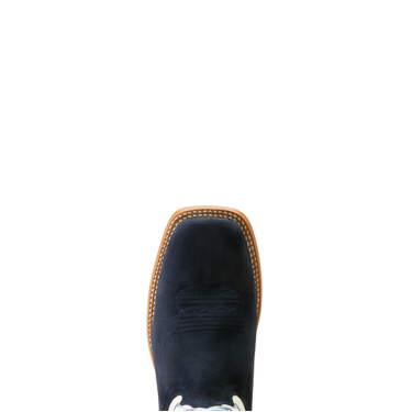 Ariat Men's Sting Western Boots - Indigo Roughout/Blanc