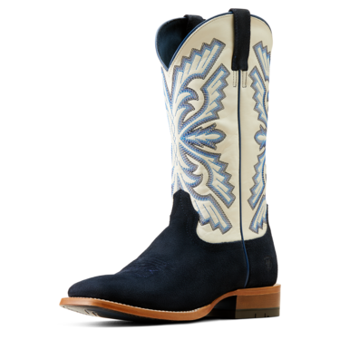 Ariat Men's Sting Western Boots - Indigo Roughout/Blanc