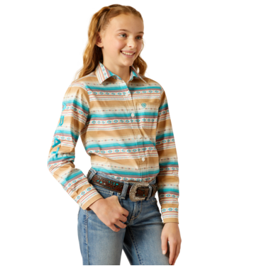 Ariat Girl's Team Kirby Long Sleeve Shirt- Fallon Serape Print