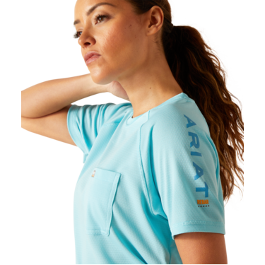 Ariat Women's Rebar Heat Fighter T-Shirt - Arctic Blue