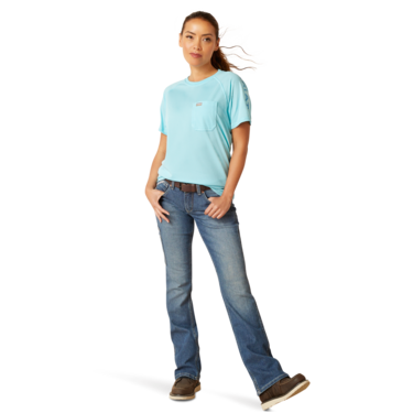 Ariat Women's Rebar Heat Fighter T-Shirt - Arctic Blue