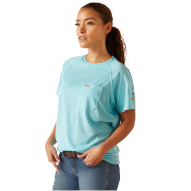 Ariat Women's Rebar Heat Fighter T-Shirt - Arctic Blue