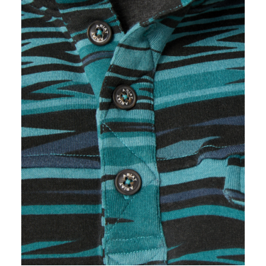 Ariat Men's Cotton-Rich Mockneck Sweatshirt - Grey Heather/Biscay Blue Heather