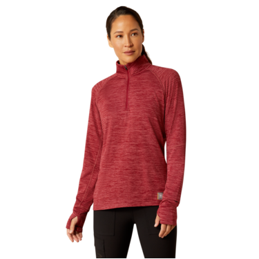 Ariat Women's Rebar Gridwork Baselayer 1/4 Zip Long Sleeve Shirt - Multiple Colours