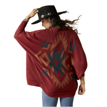 Ariat Women's Terra Cardigan Sweater - Burnt Russet