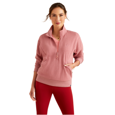 Ariat Women's Friday 1/2 Zip Sweatshirt - Dusty Rose