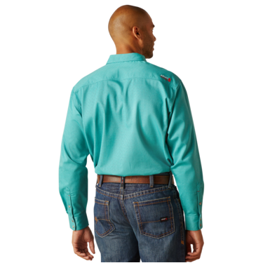 Ariat Men's FR Havoc Snap Work Shirt - Pool Blue