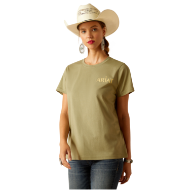 Ariat Women's Desert Scene Short Sleeve T-Shirt - Oil Green