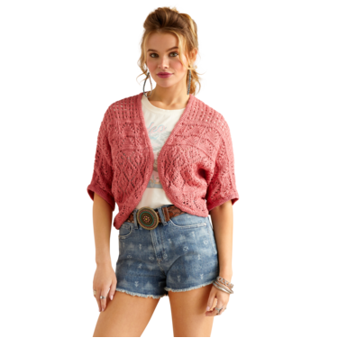 Ariat Women's Frannie Sweater - Slate Rose