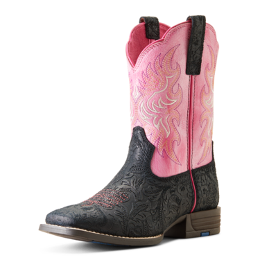 Ariat Youth Outrider Black Floral Moss Boots- Peony