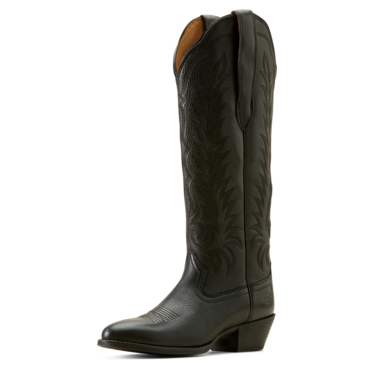 Ariat Women's Heritage Round Toe Stretchfit Boot - Black Deertan