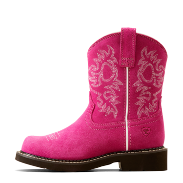 Ariat Girls Youth Fatbaby Heritage Western Boots - Hottest Pink