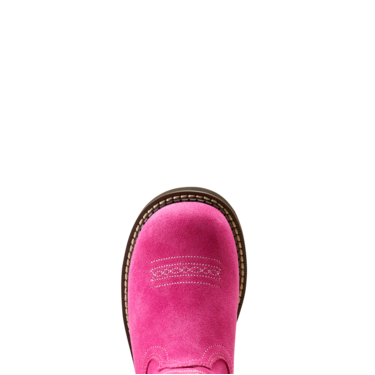 Ariat Girls Youth Fatbaby Heritage Western Boots - Hottest Pink