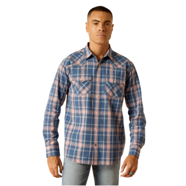 Ariat Men's Hershy Retro Fit Snap Long Sleeve Shirt - Antracite