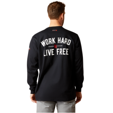 Ariat Men's FR Work Hard Live Free Long Sleeve Shirt - Golden Brown