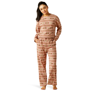 Ariat Women's  Long Sleeve Dreams Pajama Set- Milagro Stripe Print