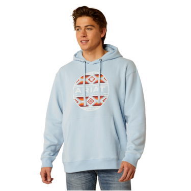 Ariat Men's Canyon Southwest Circle Hoodie - Soft Chambray