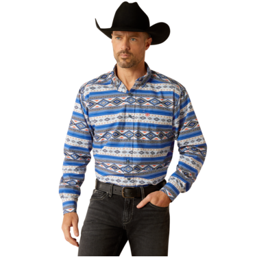 Ariat Men's Ryder Classic Fit Long Sleeve Shirt - Royal Blue