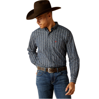 Ariat Men's Rochard Long Sleeve Shirt - Chambray Blue