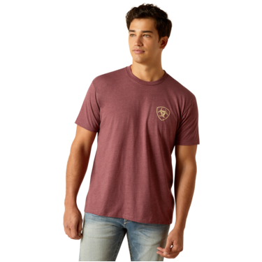 Ariat  Men's Serape Fill T Shirt - Burgundy Heather