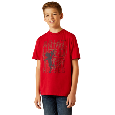 Ariat Boy's Hold Your Horses T-Shirt - Red