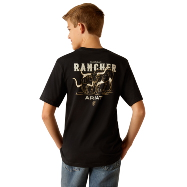 Ariat Boy's American Rancher T-Shirt - Black