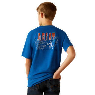 Ariat Boy's Horizon Oasis T-Shirt - Royal Blue