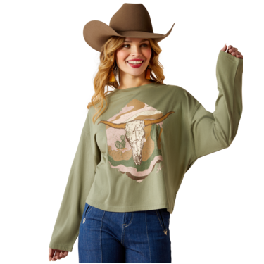 Ariat Women's Wanderer Long Sleeve Shirt - Sea Spray