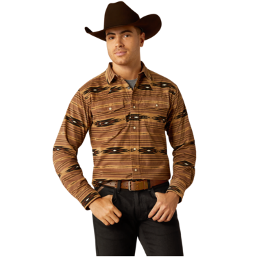 Ariat Men's Hobart Retro Fit Shirt- Pine Bark