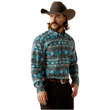 Ariat Men's Prestcot Classic Fit Long Sleeve Shirt - Teal