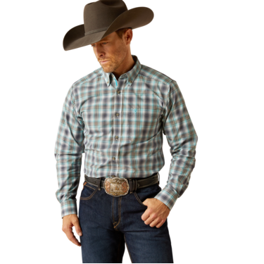 Ariat Men's Piers Fitted Long Sleeve Shirt - Teal