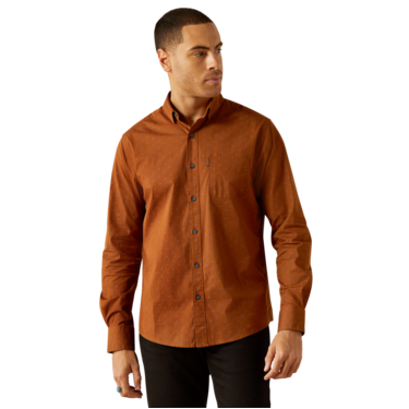 Ariat Men's Mickey Modern Long Sleeve Shirt - Brown