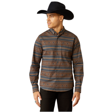 Ariat Men's Mayor Modern Long Sleeve Shirt- Turquoise