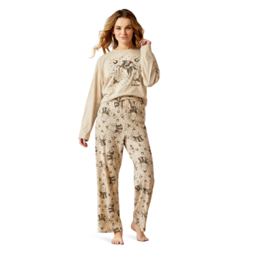 Ariat Women's Long Sleeve  Cowgirl Print Pajamas