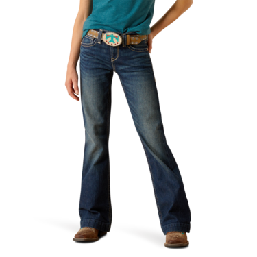 Ariat Girl's Olivia Trouser Jeans- Pacific