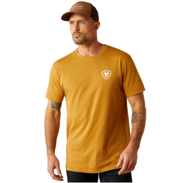 Ariat Men's Short Sleeve Serape Seal Tee Shirt- Harvest Gold