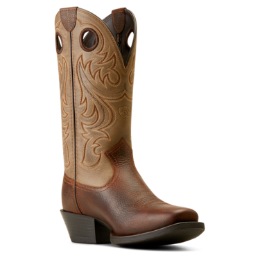 Ariat Men's Sport Wide Square Toe Western Boots - Brown Oiled Rowdy