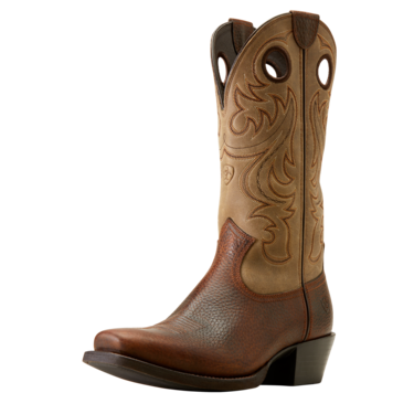 Ariat Men's Sport Wide Square Toe Western Boots - Brown Oiled Rowdy